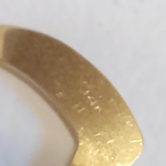 Turquoise ~ 14K YG Vintage Heart and Sterling Silver Earrings - Picture 14 of 14